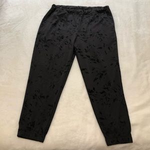 Velour Floral Jogger Sweatpants